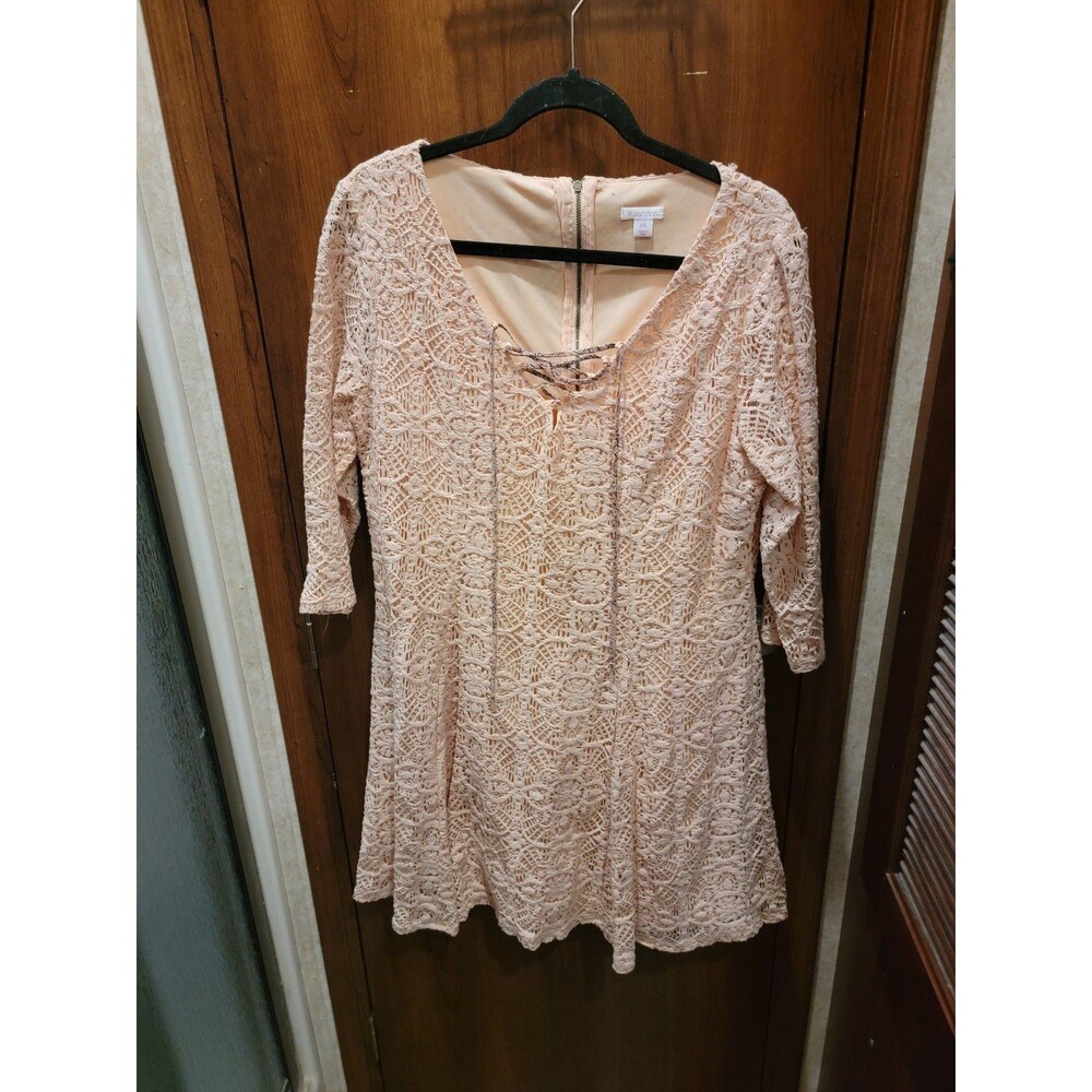 Xhilaration Peach Knee Length Dress Sz XXL